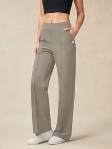 OutZeal Pantalones para mujer con piernas rectas, bolsillos con cremallera, de secado rápido, refrigerantes, ligeros y elásticos, ideales para deportes, aventuras al aire libre y uso diario, con tela suave y sedosa