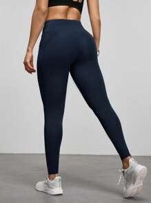 Easify SHEIN Sport Women's Solid Color Sporty Yoga Shorts, Fashionable For Summer