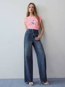 MOTF STUDIO T-Shirt mit Stickerei und Kunstperlendetails