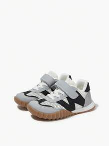 JNSQ 1 paire de chaussures de sport respirantes en maille pour enfants, baskets plates simples et à la mode avec semelle en caoutchouc, légères et durables pour la rentrée scolaire du printemps/été