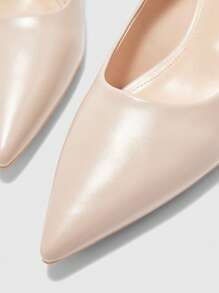CUCCOO BIZCHIC Fashionable Burgundy Comfortable Pointed Toe Kitten Heels, Suitable For Commute, Dates, Parties, Vacations For Christmas Spring Shoes - Apricot - View 7