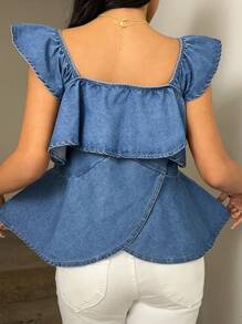 K-Vae Women's Denim Cami Top, Casual & Fitted, Blue, Summer / Summer Outfits For Women/ Summer Clothes / Cute Summer Tops/ Summer Bottoms/Summer For Women, Summer Outfits For Women/Summer/Summer Clothes/Cute Summer Tops, Easter/Easter /Easter Outfit Women, Festival/Festival Outfits, Rave Outfits/Concert Outfit Women/Country Concert Outfit/Rave/Rave Outfits Festival/Nashville Outfits/Ibiza Outfits, Elegant, Boho/Bohemia/Boho Women's Clothing;Cowgirl/Cowboy, Brunch Outfits For Women, Mother Day/Mom/Mother/ Mommy/Mother's Day/Mama/Mum/Mother's Day Gift