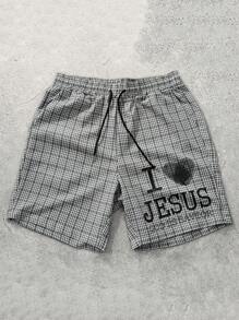 Manfinity Roghcode Conjunto de 2 piezas de Manfinity Streetrush para hombre, compuesto por una camisa de manga corta con botones delanteros y estampado de letras, y un short, un conjunto casual de dos piezas para hombres - Multicolor - Ver 6