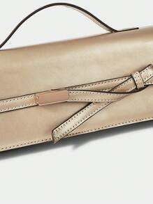 SHECARRY Women's Elegant High-End Metallic Handbag - Gold - View 6