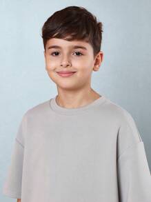 SUMWON Designer Youth Unlimited Oversized Co-Ord Set Athleisure Matching Two-Piece Streetwear Summer Sweatshirt Sports Outfit Comfortable Everyday School Weekend Casual Activewear - Light Grey - View 5