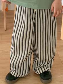 DAZY Pantalones de rayas tejidos para niños pequeños, primavera/verano
