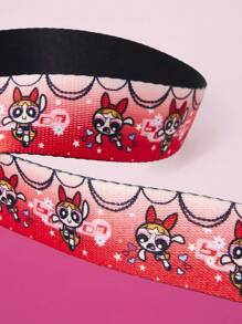 THE POWERPUFF GIRLS X SHEIN 1pc Women's Fashion Cute Cartoon Blossom Pattern Belt - Multicolor - View 1