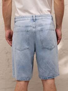 SWAVVY Men's Casual Loose Solid Color Elasticated Waist Woven Shorts