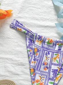 Swim Mod Women's All Over Print Bikini Bottom Swim Briefs, Suitable For Summer - Multicolor - View 4