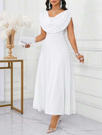 SHEIN Lady Plus Size Women Elegant Solid Color Swing Neck A Line Dress, Summer Dresses For Women, Plus Size Women Elegant Dresses, Plus Size Women White Dresses, Wedding Guest Dresses, Plus Size Women Casual Dresses, Plus Size Plus Size Women Birthday Dresses, Plus Size Women Elegant Dresses,Holiday Outfits For Women White Elegant Dress Women White Cowl Neck Dress Summer Elegant White Dress White Draped Dress White Midi Dress Wedding Guest Dress Women Fall Clothes For Women Vacation Outfits Woman Beach Outfits For Woman Formal Dresses For Women Dresses For Women Elegant Birthday Dresses For Women Wedding Guest Dress Dresses For Women Party