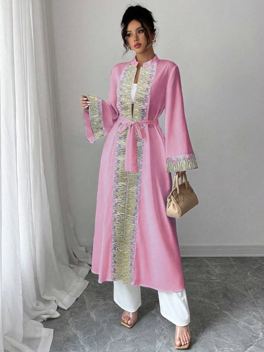 Elenzga Women's Woven Casual Regular Light Jacket - Pink - View 1