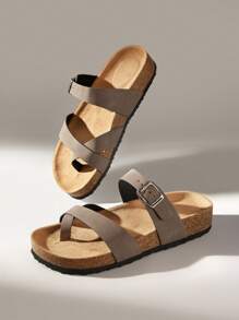 Solecia 女士可调节搭扣休闲沙滩拖鞋，圣诞节礼物