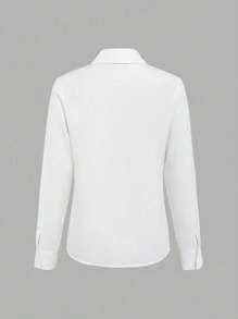 EMERY ROSE Women's Casual Long Sleeve Cardigan Shirt, Solid Color, Fashionable For Summer Fall Cloth For Women