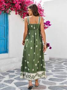 Vivid Eden Vestido largo de lino para mujer, diseño de moda minimalista apto para el verano