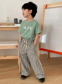 DAZY Pantalones de rayas tejidos para niños pequeños, primavera/verano