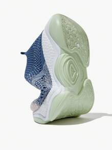 JNSQ 1 paire de chaussures de sport respirantes pour enfants avec fond souple, confortable et tout-aller, bleu avec contrastes de couleurs, en Glissant, pour la rentrée scolaire