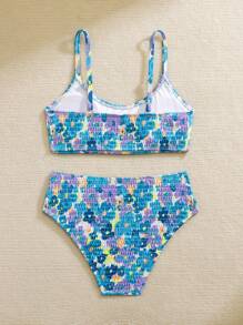 SHEIN Floral Print Bikini Set, Holiday Style Swimsuit - Multicolor - View 2