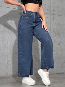 Straight-Leg Jeans With Pockets And Zipper, Versatile Fashion For Women - Light Wash 4 - View 6