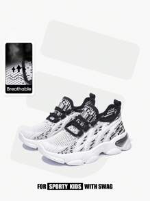 JNSQ Vielseitige, farblich akzentuierte, atmungsaktive und weiche Kindersportschuhe aus Mesh-Material, geeignet für alle Jahreszeiten, Rückkehr zur Schule