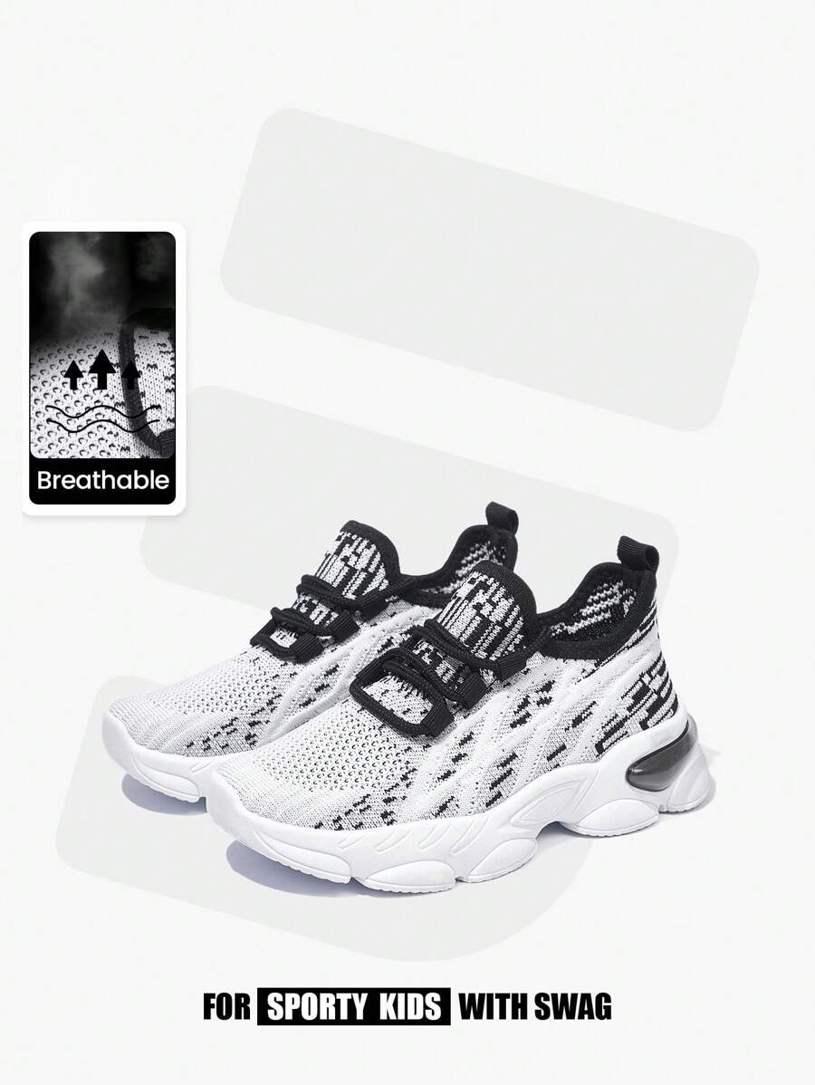 JNSQ Vielseitige, farblich akzentuierte, atmungsaktive und weiche Kindersportschuhe aus Mesh-Material, geeignet für alle Jahreszeiten, Rückkehr zur Schule