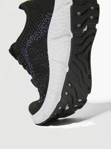 JNSQ 1pair Fashionable All-Match Casual All-Match Lace-Up Soft-Sole Breathable Children Sports Shoes, Suitable For 4 Seasons - Black - View 7