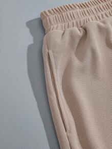 Manfinity RelaxMax Men's Summer Casual Colorblock Short Sleeve Polo Shirt And Shorts Set - Multicolor - View 7