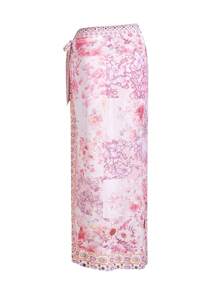 Swim Oasis 1Set Women Floral Print Swimsuit With Cover-Up Skirt Suit, Vacation Beach Fashion For Summer - Multicolor - View 7