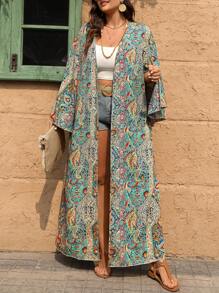 SHEIN Clasi Plus Size Women Elegant Casual Commuter Versatile Long Loose Jacket, Spring/Summer Fall Winter Cloth For Women - Multicolor - View 3