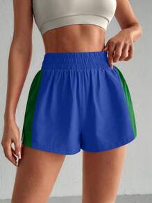 SHEIN Core Rhythm Color Block Casual Sports Shorts, Minimalist And Fashionable, Suitable For Summer Sweater Shorts - Multicolor - View 7