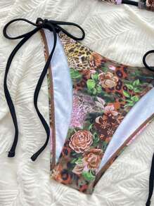 Swim Vcay 2 Mảnh Đồ bơi bikini hở lưng họa tiết hoa và da báo gợi cảm dành cho nữ - Nhiều màu - Xem 3