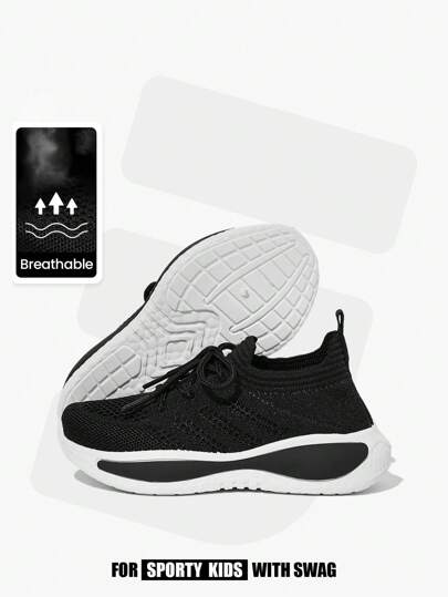 JNSQ 1 Pair Boys' Versatile All-Match Casual Soft Sole Breathable Laced Athletic Shoes, Suitable For All Seasons, Back To School Season