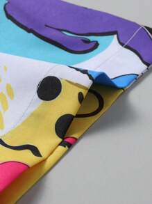 Manfinity RSRT Men's Gorilla Printed Single Breasted Casual Short Sleeve Shirt