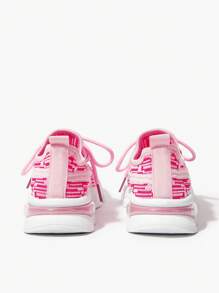 JNSQ 4 Season Versatile Colorblock Mesh Breathable Soft Children Sports Shoes, Back To School - Pink - View 10