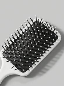 ROMWE Kawaii 樱桃蝴蝶结豹纹气囊按摩发刷，顺滑秀发 - 白色 - 查看 4