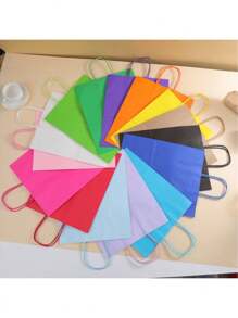 10 个 6.3*8.7*3.1 英寸牛皮纸袋 - 时尚包装解决方案、礼品包装、可重复使用购物、派对装饰、工艺项目袋 - 适用于小型企业、烘焙食品纪念品和婚礼装饰、母亲节毕业典礼、复活节、派对礼品、派对、情人节