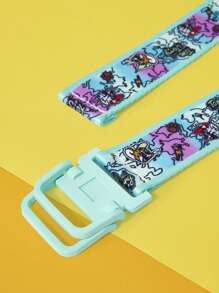 TOM & JERRY X SHEIN 1 Peça Cinto Estiloso e Fofo com Estampa de Rato Cartoon para Mulheres - Multicolorido - Visão 4