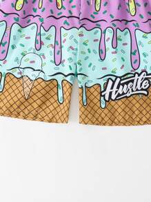 Boys' Printed Beach Shorts Summer Holiday - Multicolor - View 5