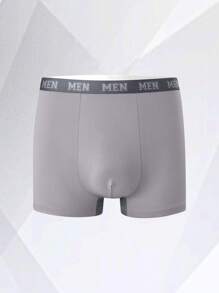 SHEIN 5pcs/Set Men Elastic Waist Letter Print Boxer Briefs - Multicolor - View 6