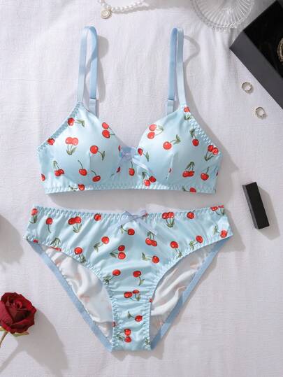 简约时尚吊带背心文胸和内裤套装，适合夏季少女