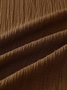 Modmama Maternity Solid Color Drawstring Waist Wide Leg Loose Casual Pants - Coffee Brown - View 13