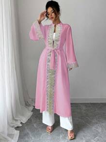 Elenzga Women's Woven Casual Regular Light Jacket - Pink - View 5