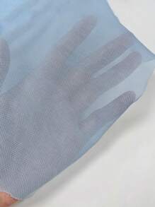 Chiquease Simple Elegant Solid Color Fitted Flare Sleeve Bodysuit - Blue - View 6