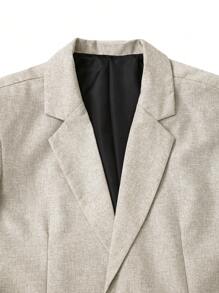 Calvornis Conjunto de chaqueta y pantalón de traje de negocios de solapa única para hombres, traje casual para hombres