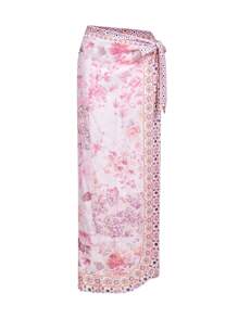 Swim Oasis 1Set Women Floral Print Swimsuit With Cover-Up Skirt Suit, Vacation Beach Fashion For Summer - Multicolor - View 3