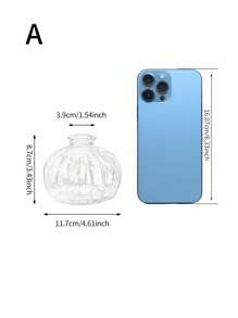 创意迷你水培玻璃花瓶，适用于绿色植物和鲜花餐桌装饰 - 無色 - 查看 2