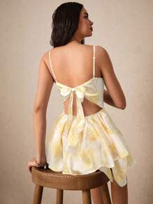 Poéselle 女式花卉印花系带连体裤，适合度假、巡航装