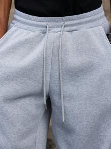 Manfinity Hypemode Men's Solid Color Drawstring Waist Pocket Casual Loose Sweatpants Baggy Sweatpants For Men Baggy Men Sweatpants Men S Baggy Sweatpants, Grey Baggy Sweatpants, Oversized Sweatpants, Light Grey Sweatpants, Sweatpants Wide Bottom For Men, Double Waist Sweatpants