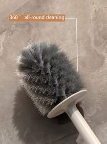 SHEIN 4pcs Toilet Brush Set, Wall-Mounted Bathroom Cleaning Brush With No Dead Ends, Four-In-One Light Luxury Toilet Cleaning Brush Holder, Bathroom Cleaning Tool, Bath Accessories Bathroom Decor Summer