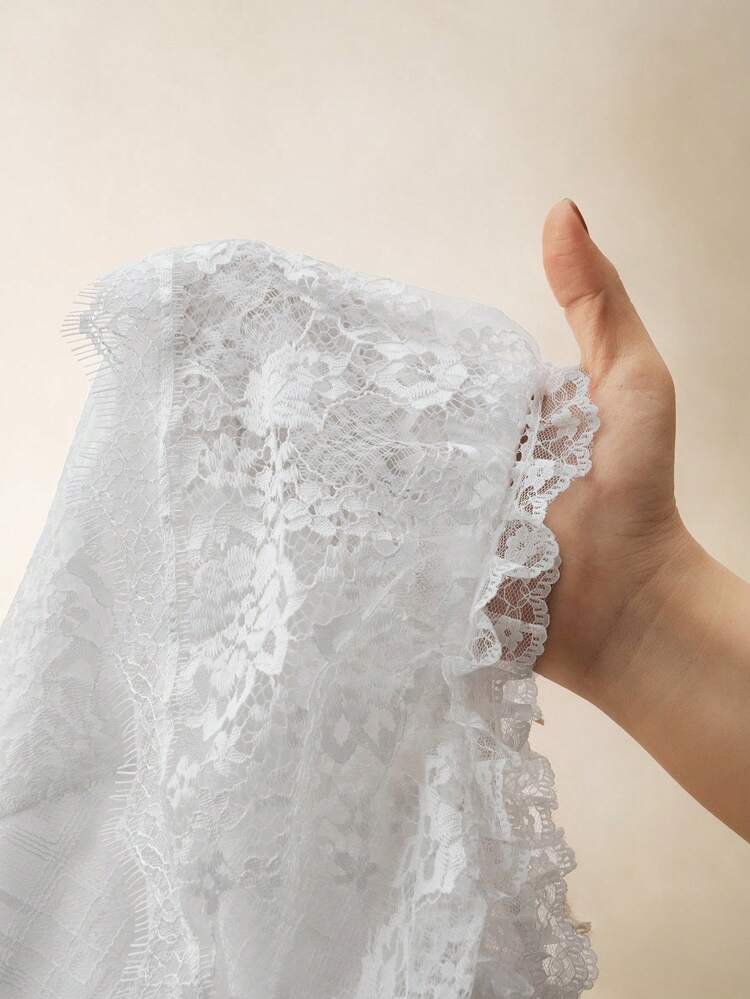 High Quality Women Standard Size Solid Color Elegant Palace-Style Off-Shoulder Half-Sheer Lace Back Zipper Design Top
