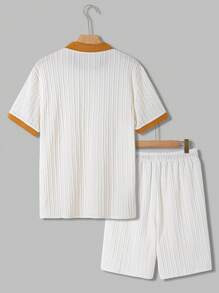 Manfinity RelaxMax Men's Polo Suit - Beige - View 2